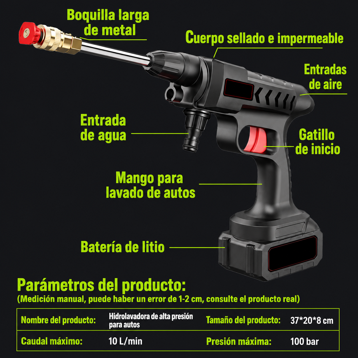 🔥 [PROMO HIDROLAVADORA PORTÁTIL RECARGABLE 48V 🚿