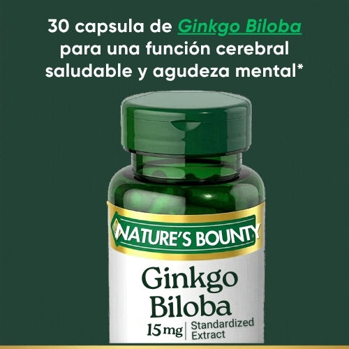 FOCUS PRO Ginkgo Biloba 15mg: Potencia tu Memoria y Enfoque Mental – ¡Solo Hoy 20% de Descuento!