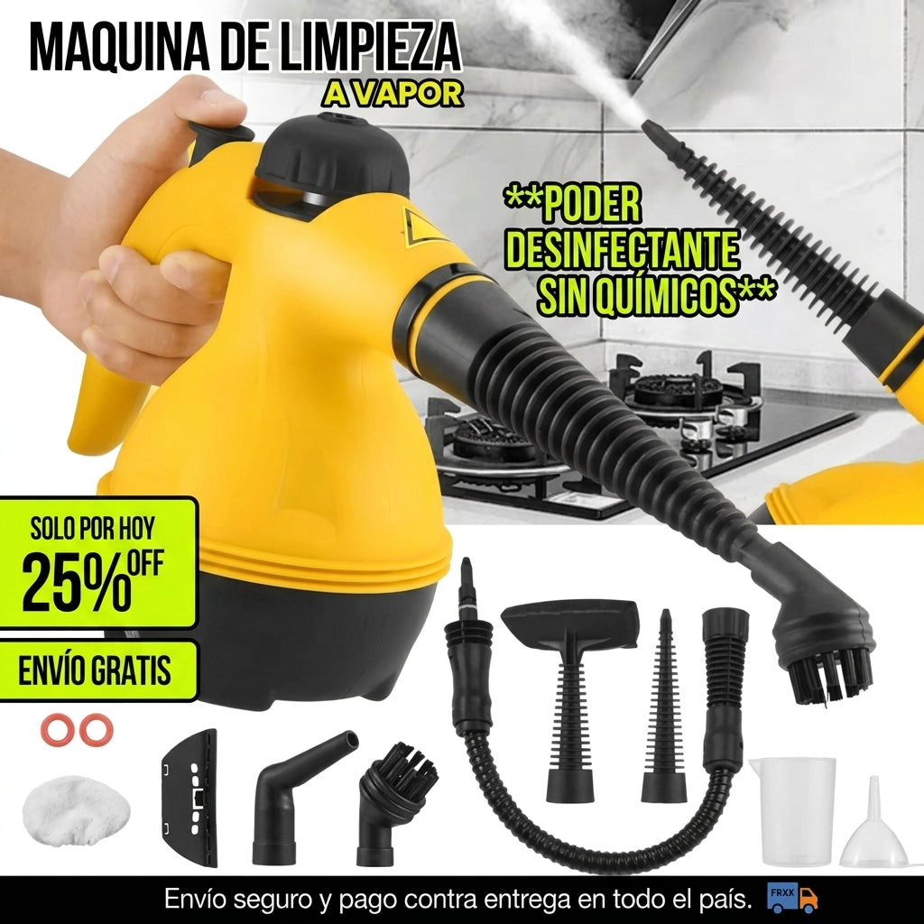 🚨 [OFERTA] Kit Completo de LiMPIEZA a VAPOR DE 9 ACCESORIOS COM  ¡20% de Descuento Exclusivo! 🔥