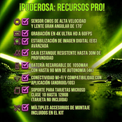 🔥 LIQUIDACIÓN DE STOCK: - CÁMARA GOPRO 4K + FUNDA ULTRARRESISTENTE DE REGALO - [PROMOCIÓN DE CUMPLEAÑOS]