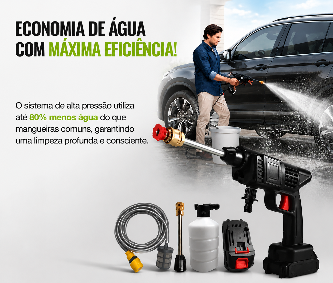 🔥 [PROMO HIDROLAVADORA PORTÁTIL RECARGABLE 48V 🚿
