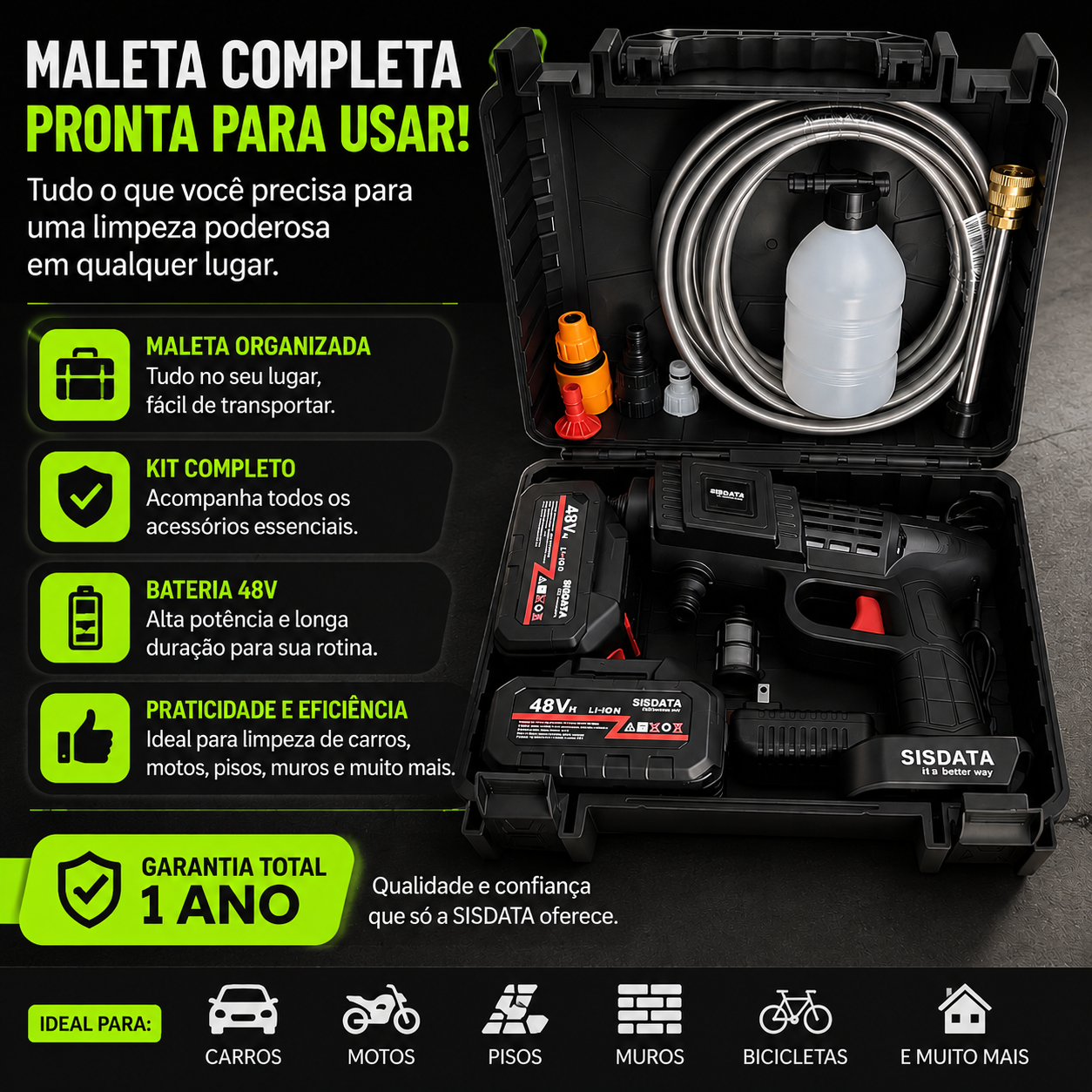 🔥 [PROMO HIDROLAVADORA PORTÁTIL RECARGABLE 48V 🚿